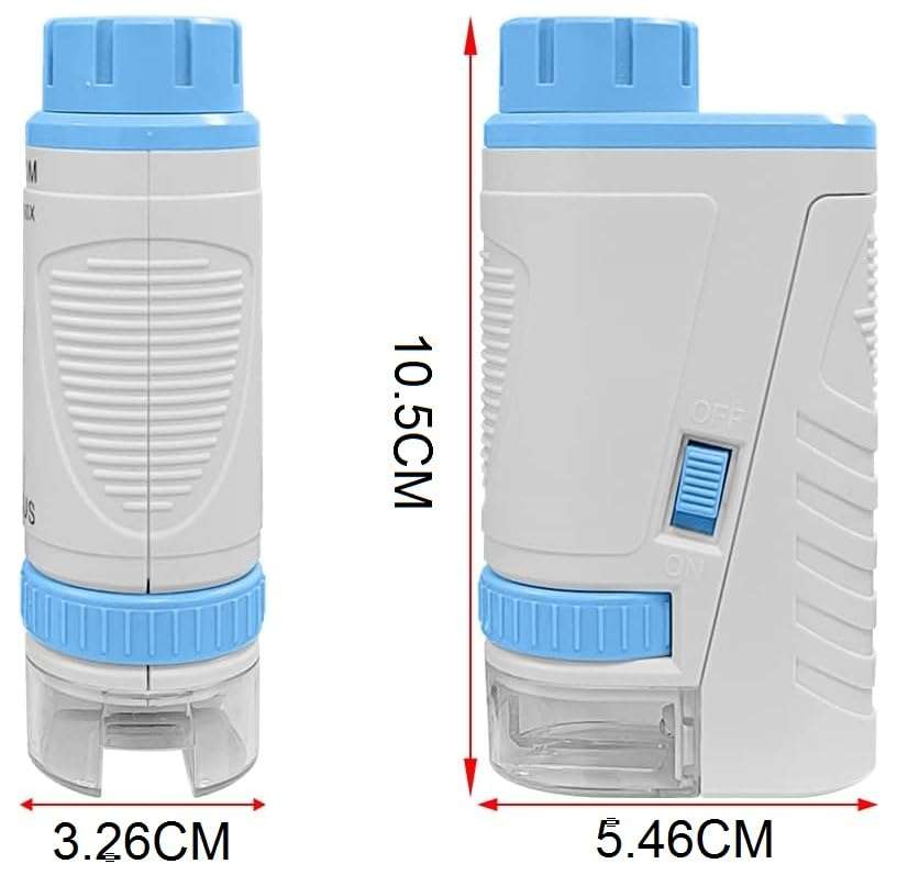 GION 60x-160x Zoom Mini Microscope for Kids LED Lighted Microscopes Digital Pocket Microscope for Children's 60-160X High-Definition Miniscope Microscope Tool (1Pcs) 6