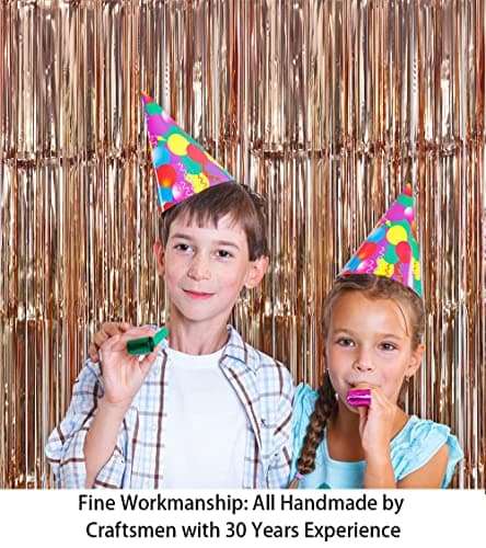 ShiDianYi Foil Fringe-Backdrop-12FTX8FT-Black Tinsel Backdrop Shinny Party (4 Pack) 3