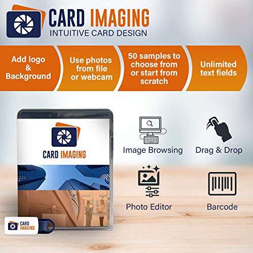Card Imaging Fargo DTC1500 Dual Side ID Card Printer & Supplies Bundle Software 51405 4