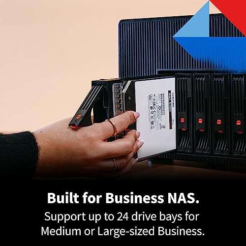 Toshiba N300 PRO 10TB Large-Sized Business NAS (up to 24 bays) 3.5-Inch Internal Hard Drive - Up to 300 TB/year Workload Rate CMR SATA 6 GB/s 7200 RPM 512 MB Cache - HDWG51AXZSTB 3