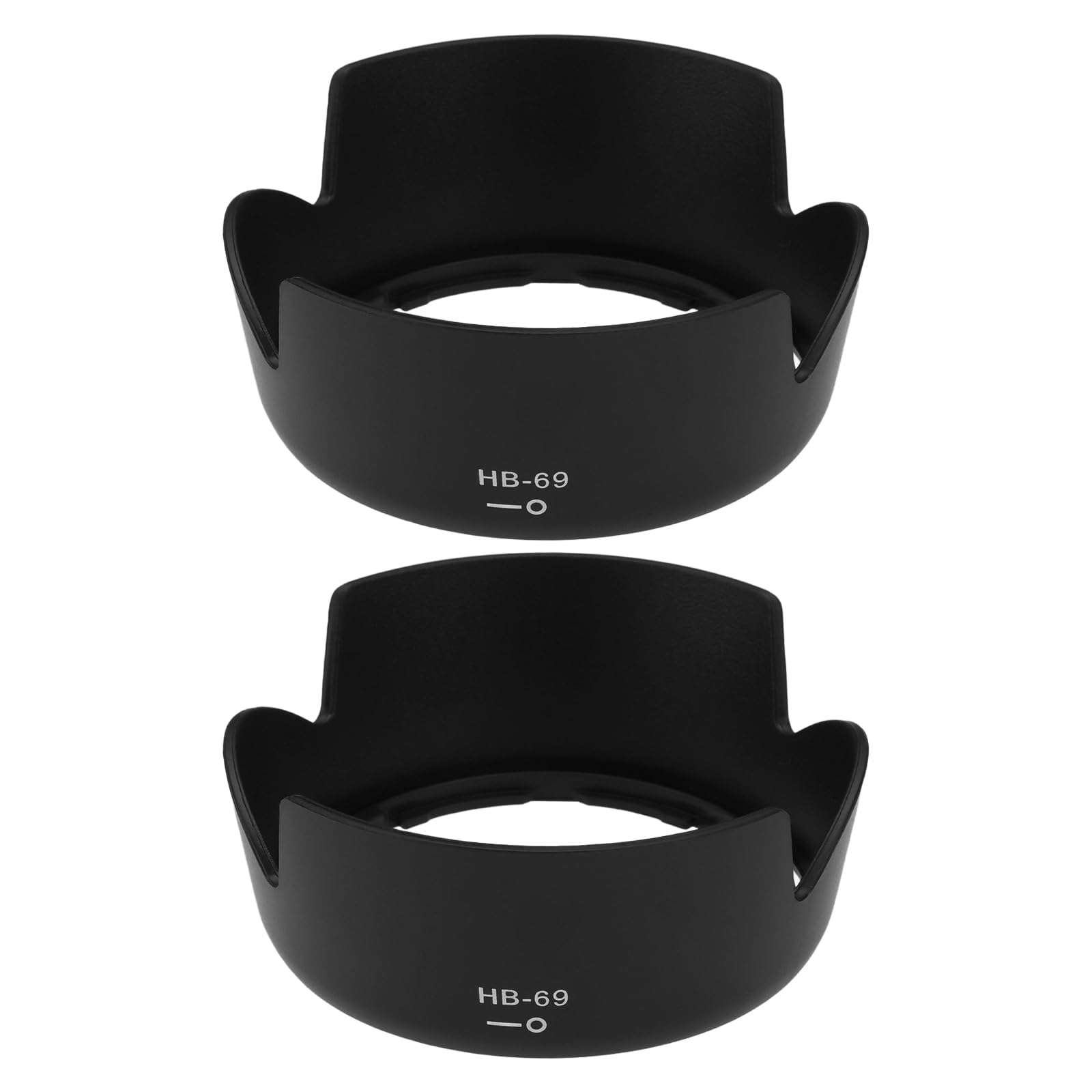 Be In Your Mind 2pcs Camera HB-69 Lens Hood Plastic Sunshade Rainproof Cover Compatible with Nikon AF-S DX 18-55mm f/3.5-5.6G VR II D3200 D5200 Lens 1