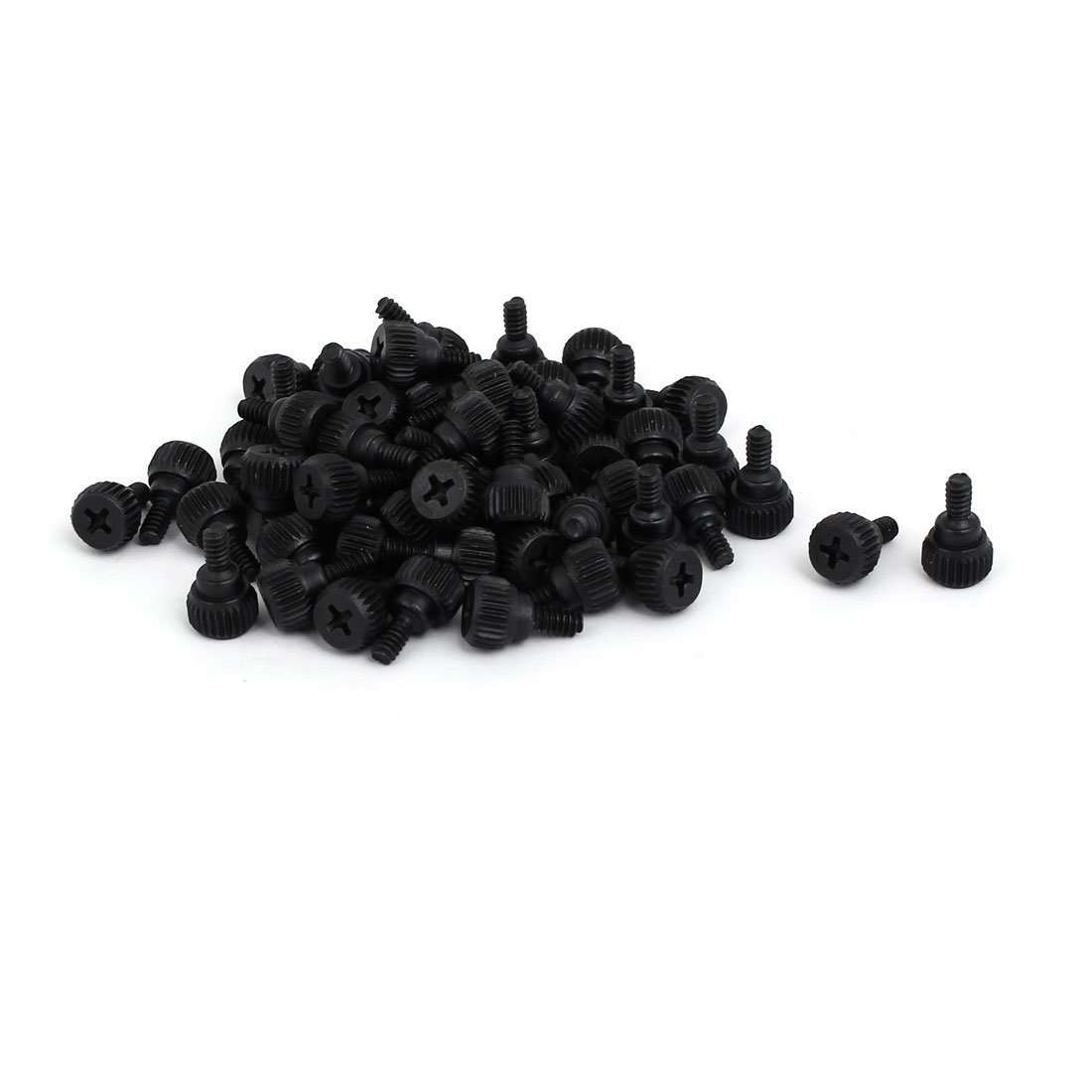 Ubersweet® Imported PC Computer Case Metal Thumbscrews Thumb Screws Black 60pcs