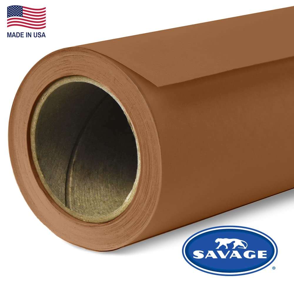 Savage Seamless Paper Photography Backdrop - Color #80 Cocoa, Size 107 Inches Wide x 36 Feet Long, Backdrop for YouTube Videos, Streaming, Interviews and Portraits - Made in USA 2