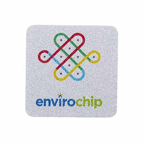 Envirochip Clinically Tested Patented Technology for Tablet, Wifi Router and PC Monitor | Reduces Stress | Kolum Design Spiral Silver
