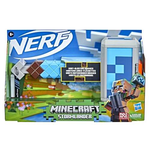 Nerf Minecraft Stormlander Dart-Blasting Hammer, Fires 3 Darts, Includes 3 Official Elite Darts, Pull-Back Priming Handle (Amazon Exclusive) 2