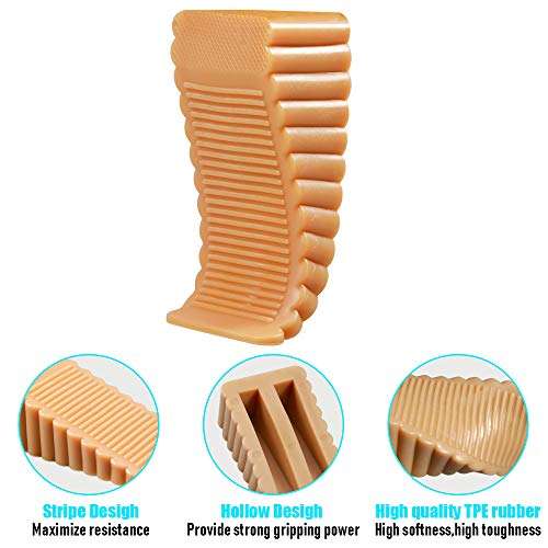 Door Stopper Set Rubber Door Stops Security Door Stops to Keeps The Door Open, Wedge Door Stop to Prevent Children from Being Trapped, Decorative Door Stopper Blocker for Hotel Home Office (5 Pack) 3