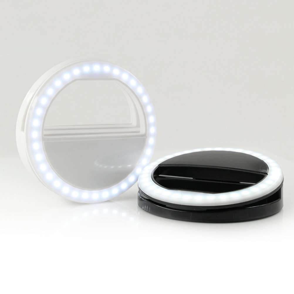 Selfie Ring Light with 36 LED Bulbs Flash Lamp Clip Ring Lights Fill-in Lighting Portable for Phone Tablet Laptop Camera (Black) 3