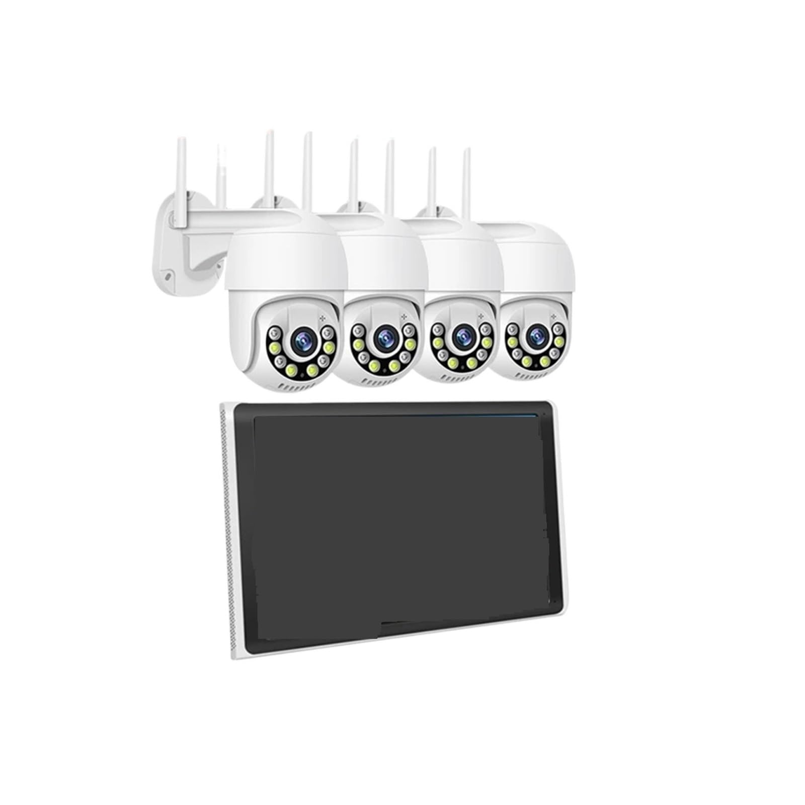 QDVOPHZA 10.1 Inch Monitor 3MP Wireless Surveillance Kit Outdoor WiFi IP PTZ Security Camera System 8CH NVR Kit Home Mornitoring Set(500g,8CH NVR 4 Cams 3MP) 3