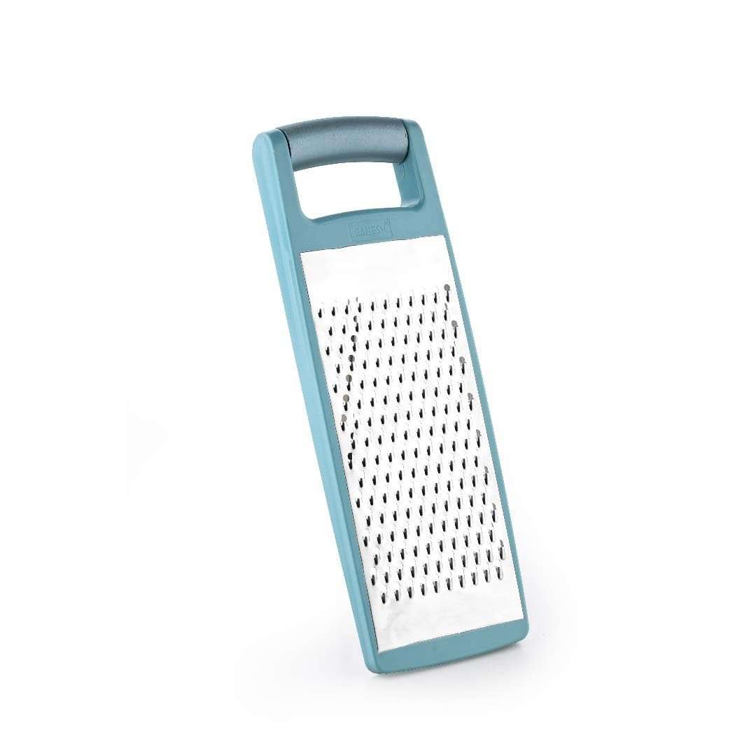 Ganesh Fine Stainless Steel Flat Vegetable Grater for Cheese, Potato, Carrot and Slicer with Non-Slip Base, Dishwasher Safe 1