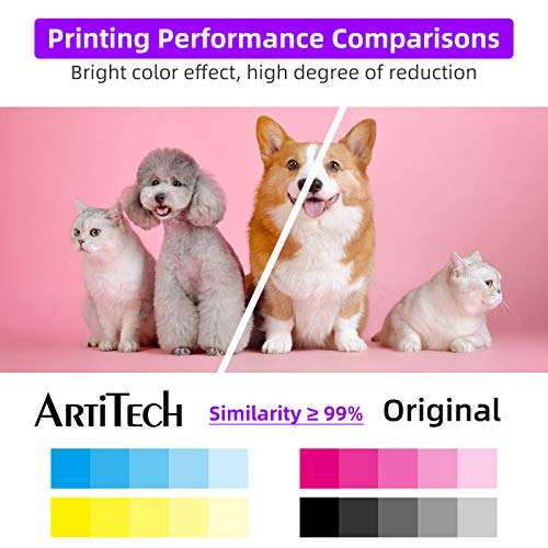 ARTITECH Replace for Dell Series 31 32 33 34 Color Ink cartridges Work for Dell V525W, V725W Printers All-in-One Printer, 6 Pack for Dell Ink Cartridge Series 31 (2 Cyan, 2 Magenta, 2 Yellow) 2