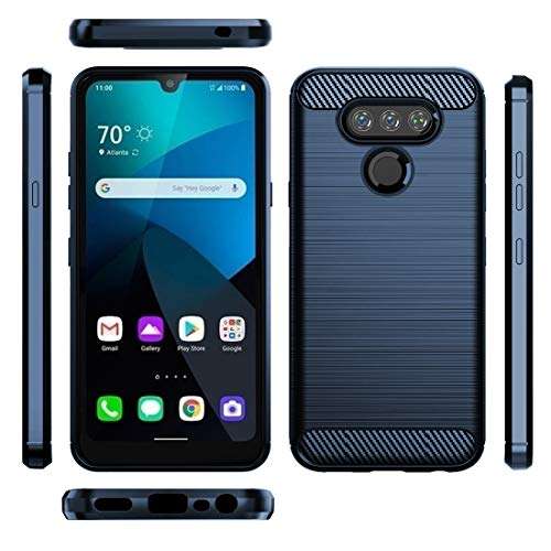 Dzxouui Compatible with LG Harmony 4 Case,LG Premier Pro Plus Case,LG K40S Case,LG K41 Case,LG K400 Case,Phone Cover Shockproof Soft TPU Cases for Harmony 4(DL-DarkBlue) 5