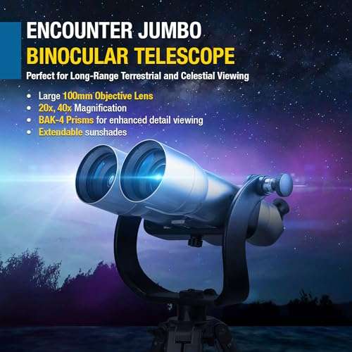 Barska Encounter 20x, 40x100 Waterproof High Power Jumbo Binoculars with Premium Hard Case for Astronomy Stargazing and Long Range Viewing 3