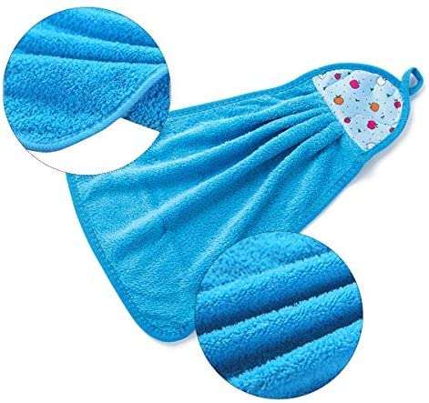 Hn'K Microfiber Hanging Towel for Wash Basin | Kitchen Towel Napkin| Bathroom Towels (Random Color Pack of-6) 4