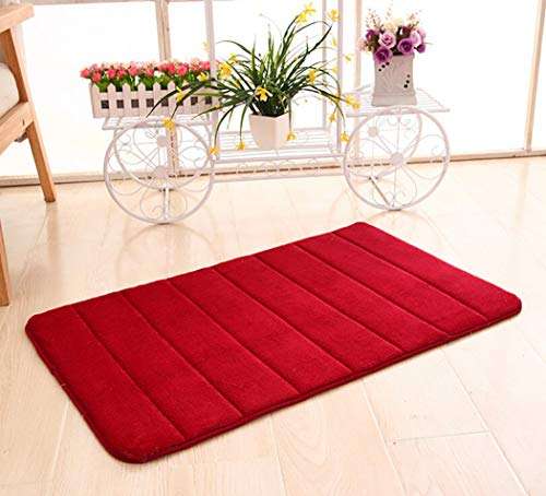 ubersweet® Imported Door Mat Soft Thickened Stripe Velvet Non Slip Shower Rug Bath Mat fo Kitchen 23.62'' x 15.75_143789 2