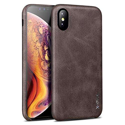 X-level iPhone Xs MAX Case Premium PU Leather [Vintage Series] Slim Fit Ultra Light Soft Touch Protective Mobile Cell Phone Back Cover Case for iPhone Xs MAX(2018) 1