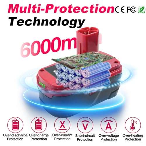 DTK C3 Battery Replacement for Craftsman 19.2V Battery Lithium ion 6000mah 1Pack 4