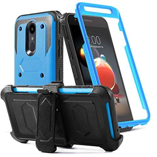 Toyouu for LG Aristo 2 Case/Aristo 3/Rebel 4 LTE/Tribute Dynasty/Tribute Empire/Zone 4/K8+/K8S/Fortune 2/Phonenix 4 Phone Case with Screen Protector Belt Clip[Kickstand] Heavy Duty Protective,Blue 1