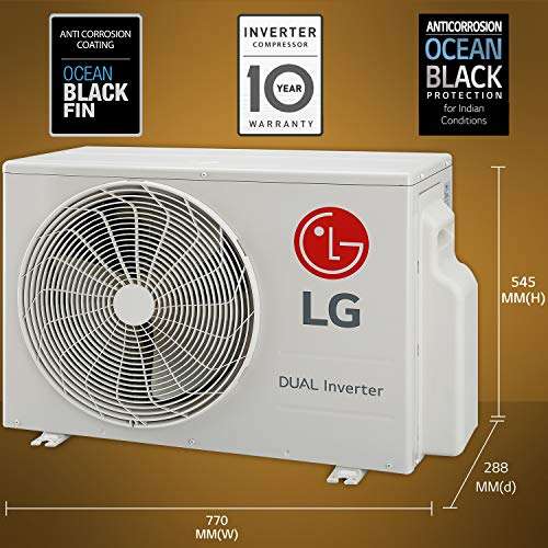 LG 1.5 Ton 3 Star with UV Nano Inverter Split AC (Copper, Convertible 5-in-1, HD Filter with Anti Virus protection, 2021 Model, MS-Q18UVXA, White) 3