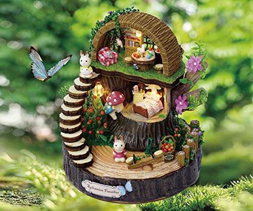 DIY Miniature Dollhouse Kit with Music Box Rylai 3D Puzzle Challenge for Adult Kids Xmas Gifts Fantasy Forest 4
