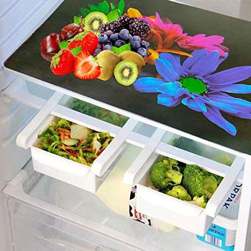 KANUSHI Industries® PVC Fridge Mats Set Of 6 / Refrigerator Mats+1 Pc Fridge cover/Refrigerator cover(FRI-DIG-C+M-24-06) 3