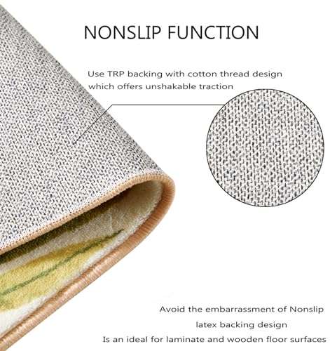 RoomTalks Terracotta Boho Aesthetic 4x6 Area Rugs Carpet for Bedroom Dining Living Room Kitchen, Thin Shag Rug Earth Tone, Mid Century Modern Washable Rug, Bohemian Cute Abstract Indoor Entryway Rug 4