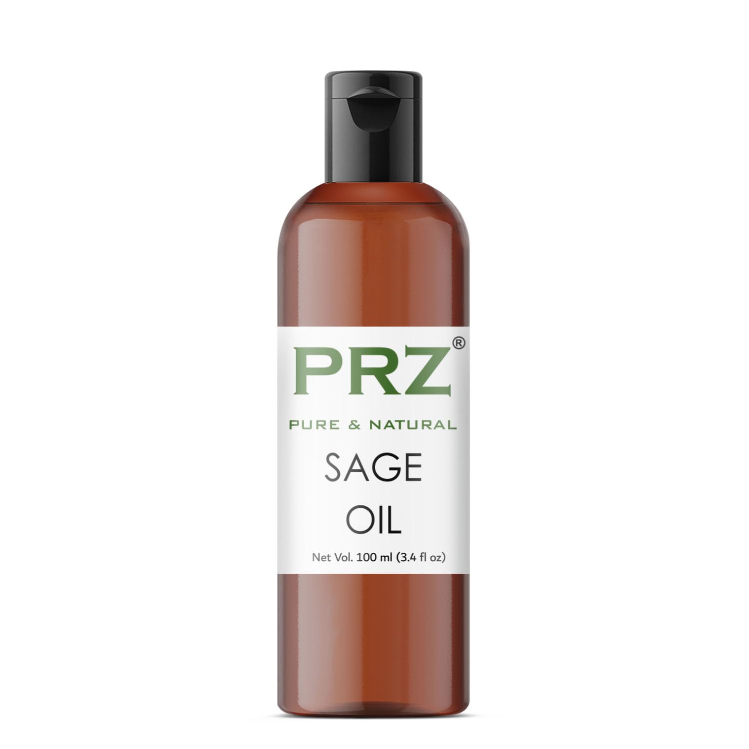PRZ Sage Essential Oil - Pure Natural Aromatherapy & Therapeutic Grade Oil for Skin Care & Hair Care, 100 ml