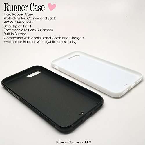 Simply Customized iPhone 7 Plus, Phone Case Compatible with iPhone 7 Plus [5.5 inch] Red Paisley Monogram Monogrammed Personalized IP7P 5