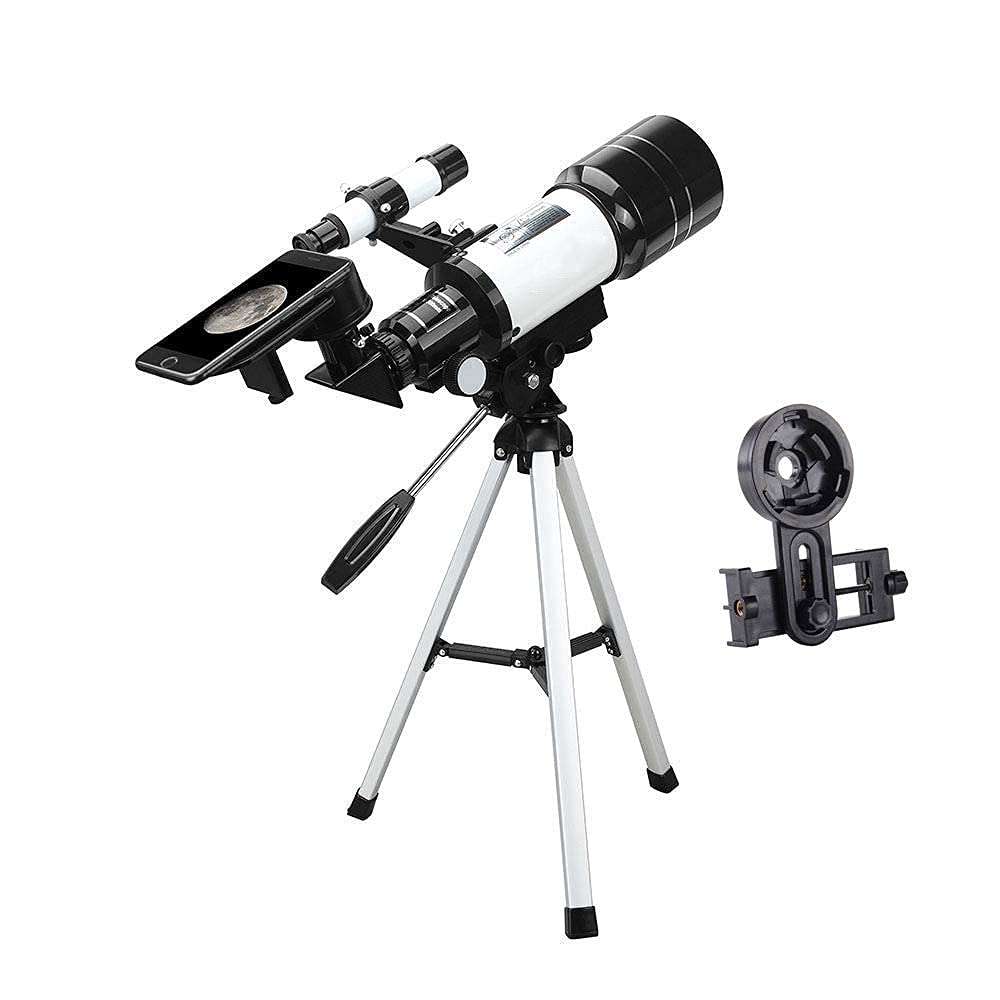 HAGNZHE Telescope, Astronomical Refractor Telescope with Smartphone Mount and an Tripod 15-140X Reflector Telescope Ideal Telescope for Beginners to Observe Moon Planet 1