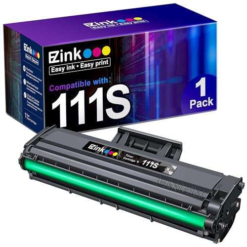E-Z Ink Compatible MLT-D111S Toner Cartridge High Yield Replacement for Samsung 111S 111L MLT-D111S MLT-D111L to use with Samsung Xpress M2020W M2022W M2024W M2070FW M2070W Printer (Black, 1 Pack) 1