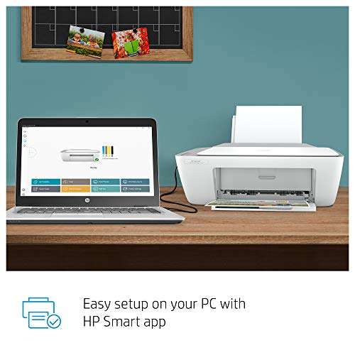 HP DeskJet 2332 All-in-One Printer, Print, Copy, Scan, Hi-Speed USB 2.0, Up to 7.5/5.5 ppm (black/color), 60-sheet input tray, 25-sheet output tray, 1000-page duty cycle, Color, 7WN44D 5