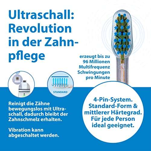 Emmi-dent Ultrasound Platinum Nature Fresh - Bundle. Touchless, Gentle Cleaning for Sensitive Teeth & Gums. Cleans with 100% Ultrasound Technology. No Abrasion, No Brushing, No Damage. Rechargeable. 3