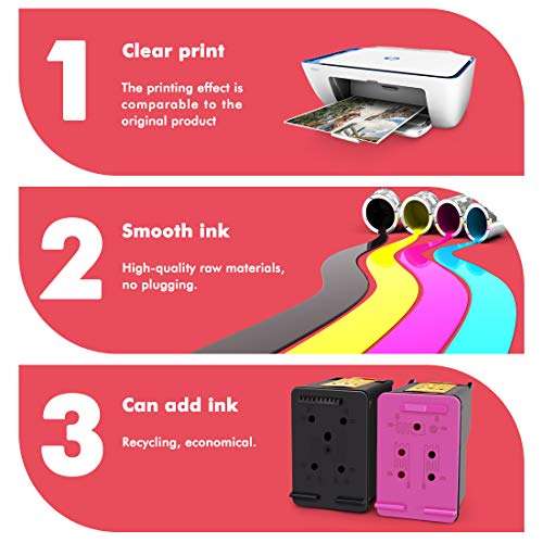 INKMATE Re-Manufactured Ink Cartridge Replacement for HP 62XL 62 XL for HP Officejet 5740 5742 5745 8040 8045 Envy 5540 5640 5642 5549 5660 7640 7644 7645 OfficeJet 200 250(2Black/2Tri-color, 4Pack) 3