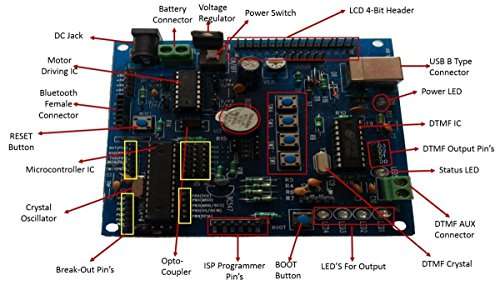 INVENTO Two Wheel Smart car Line Following Robotic LFR DIY Kit Bluetooth Mobile Control 3