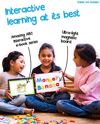 Pixel Premium Magnetic Alphabet Gift Set - 142 Foam Letters & Board for Fridge - ABC Magnets for Kids Learning - Refrigerator Toys for Toddlers 4