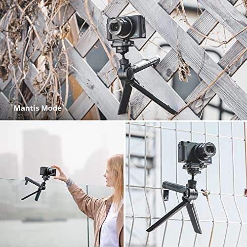PGYTECH MANTISPOD PRO Mini Camera & Cell Phone Tripod Stand Magnesium Alloy Small Travel Flexible Vlogging Tripod | DSLR Accessories Pocket Video Vlogger Desktop Shooting Selfie Tripod Mount 2