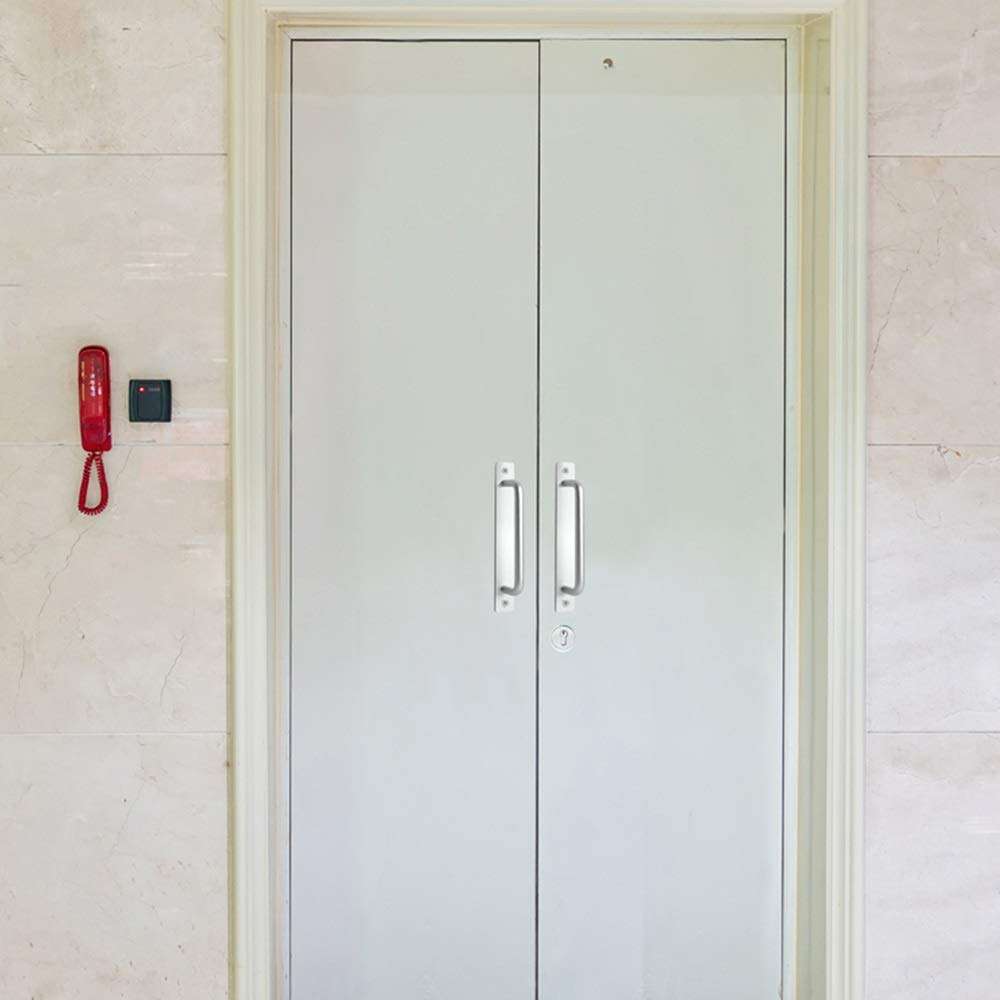 Door Handle Aluminum Alloy Drawer Handle Shop Window Wooden Door Handle Perforated Installation Push-pull Handle (Color : Matt black, Size : 15cm) 4