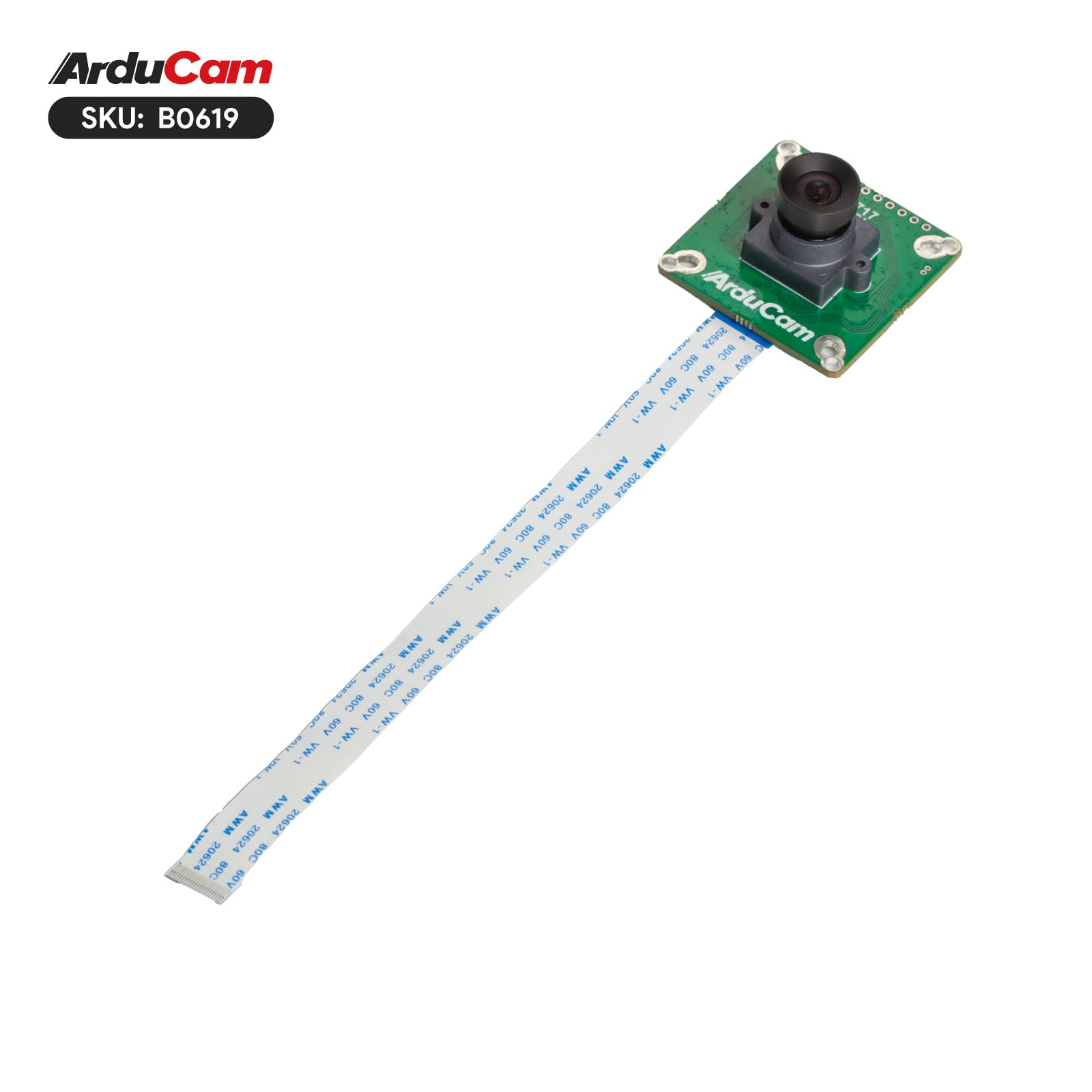 Arducam for Raspberry Pi Global Shutter Camera Module, 1.58MP IMX296 Mono Pi Camera with 96°(D) M12 Lens, 1440×1080@60fps High Speed Camera for Raspberry Pi 5, 4, 3, Pi Zero 2 W 4