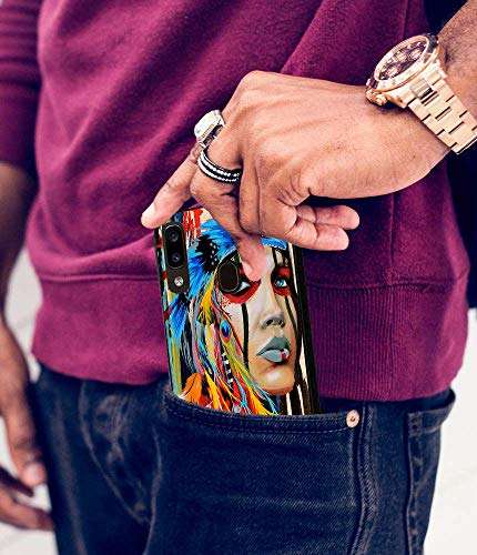 Galaxy A10E Case, Galaxy A20E Case, Premium TPU Slim Anti-Scratch Rubber Protective Case Cover for Samsung Galaxy A10E / A20E (2019) - Native American Indian Woman 6