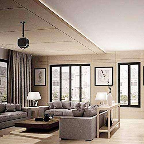 Universal Ceiling Projector Mount Angle Adjustable Bracket Holder with 360 Degrees Rotatable Heads for Mini Projector Camera Home Surveillance System,Black 6