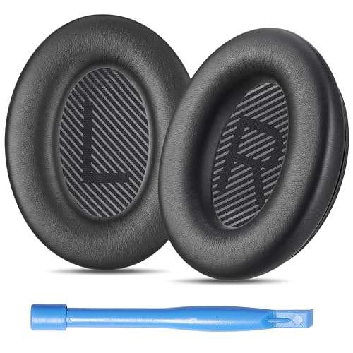 AHG Accessory House Global qc Replacement Ear Pads Cushions Compatible with Bose QuietComfort 35 II / QC35, QCSE, QCSC and QC45 Wireless Headphones (Black) - Premium Material | Extra Thick | Durable