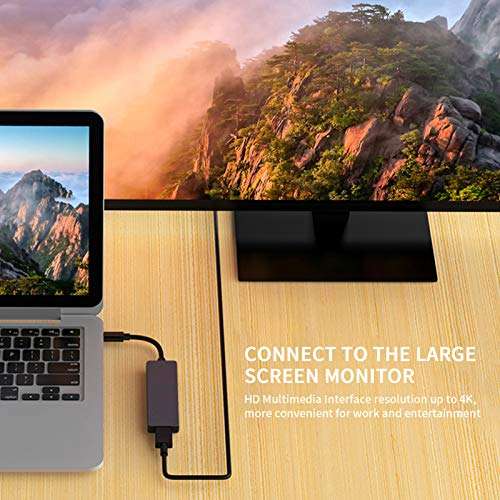 5 in 1 USB-C Splitter, Fast Power Delivery Charging 4K HD Video Type‑C Adapter for Laptops 2