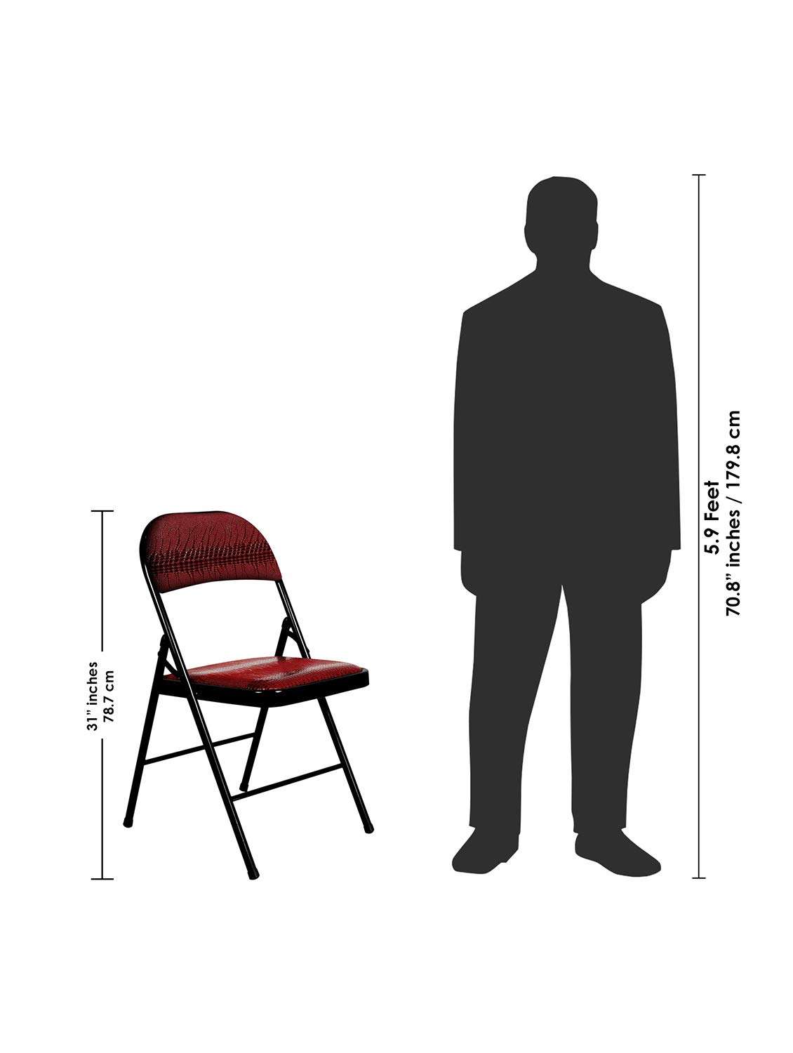 Story@Home Folding Chairs Portable Foldable Dining Chairs Home Office Student Study Chair, Black and Brown 5