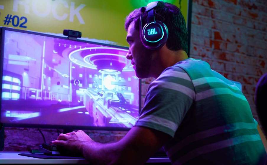 JBL Quantum 810 Wireless Over Ear Gaming Headset with Mic, ANC, 50mm Neodymium Drivers, 43H Playtime, Low Latency, Dual Surround Sound, Boom Mic, 2.4GHz Wireless Dongle, Discord-certified Dial (Black) 2