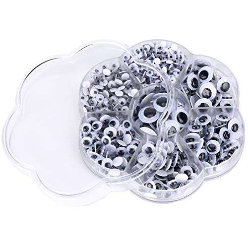 Siasky 700 Pcs Mixed Wobbly Wiggle Googly Eyes with Self-Adhesive for DIY Scrapbooking Crafts (Assorted Sizes) 1