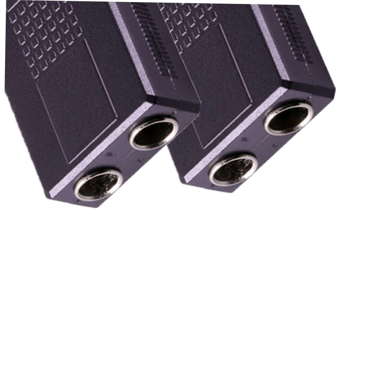 FELTECHELECTR 6.35mm Headphone Mic Splitter Adapter Audio Converter 2pcs Set Black Audio Adapter Cable 3