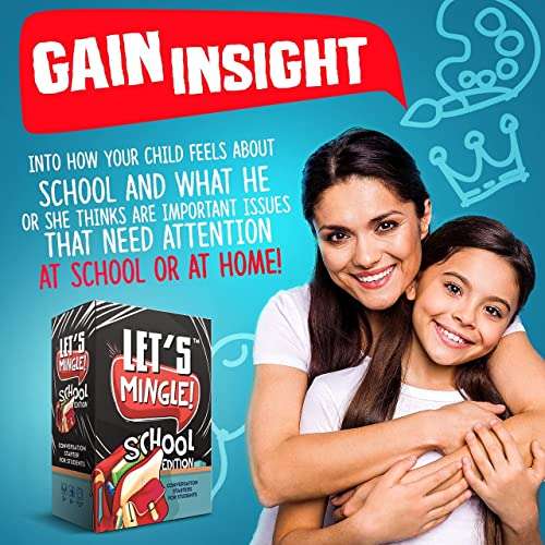 FUN TRIBE CREW Let's Mingle Conversation Starters School Edition | Classroom Learning | Distance Learning Game | Games for Kids Ages 6+ | Great as Autism Learning Materials | Speech Therapy Materials 5