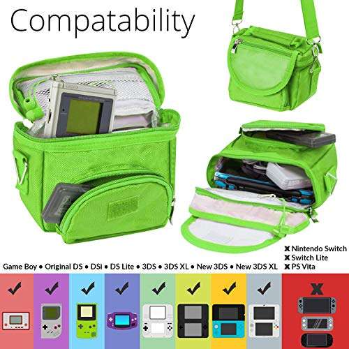 Orzly Travel Bag for Nintendo DS Consoles (New 2DS XL / 3DS / 3DS XL/New 3DS / New 3DS XL/Original DS/DS Lite/DSi/etc.) - Includes Belt Loop, Carry Handle, Shoulder Strap - Pink 6
