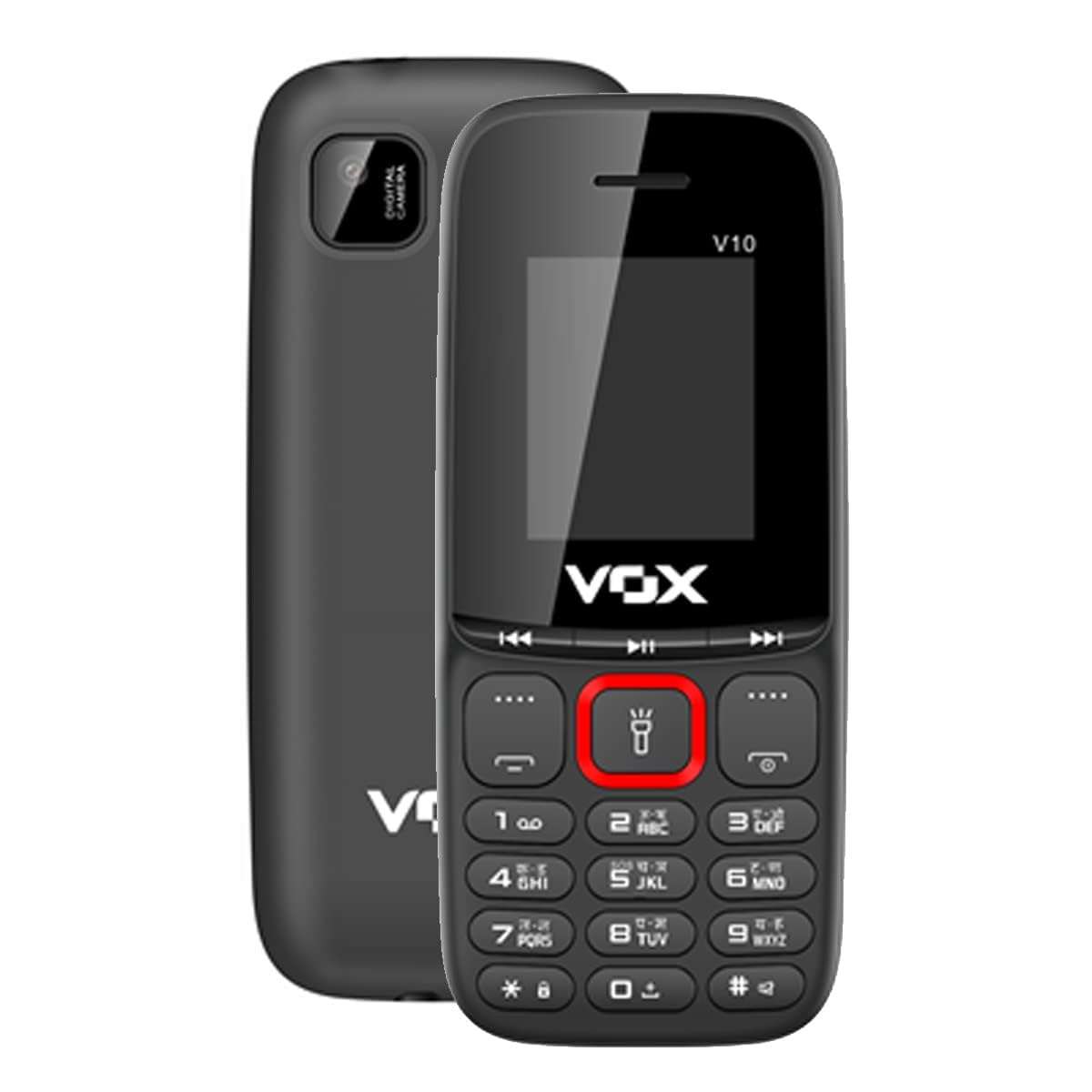 Vox V10 Big Battery 1.8 Inch Dual Sim Feature Phone (Contact Icon, King Talker & Auto Call Recording) (Red) 1