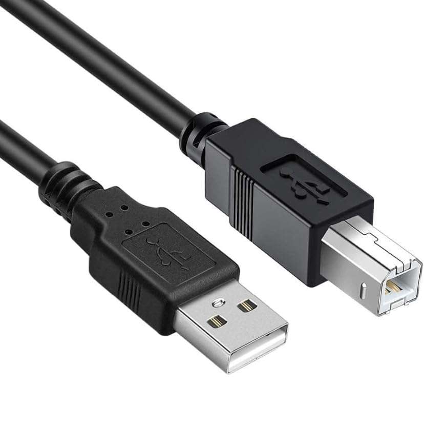GANIX 1.5 Meter USB Printer Cable, USB A to Male To USB B 2.0 Cable Cord Compatible with Printers, Scanner For Brother Dell, HP, Epson, Canon, Lexmark, Xerox, Samsung, Epson-4.92 FEET 1