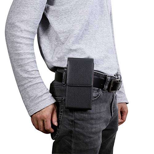 GUOQING Phone Belt Clips for Samsung A10S,A20,A30s,A50s,A51 5G,A60 Leather Belt Cell Phone Holster, Waist Pack Belt Case with Clip,Carry Case for iPhone 11 Pro Max,XS Max,6s Plus 6